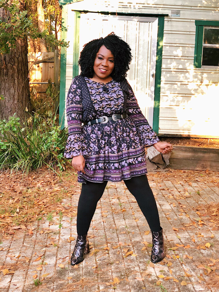 4 Plus Size Tights Outfits for Fall | Hipstik Tights Review